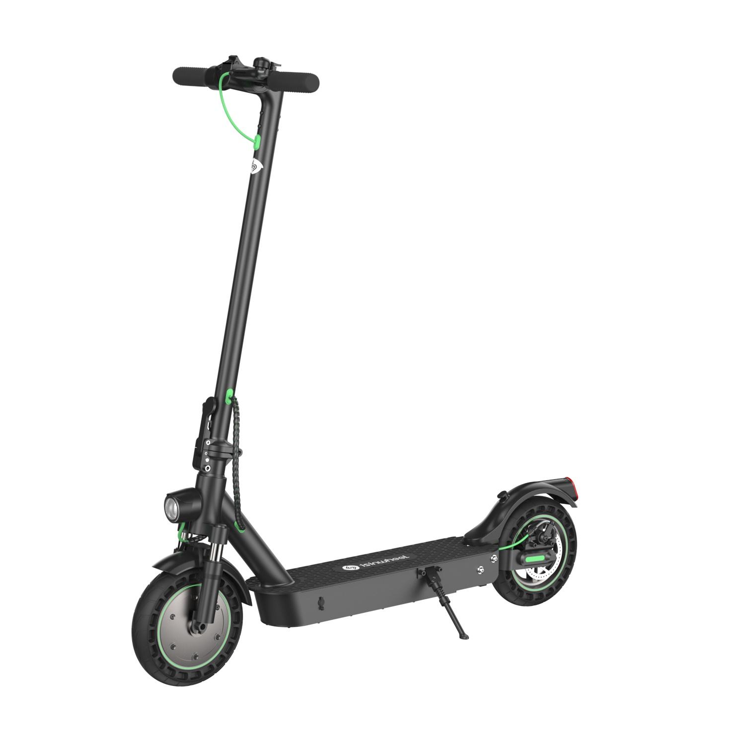 Isinwheel S9 Max Electric Scooter 500W 36V 10.4AH 10-inch Adult Folding Escooter Dual Suspension, App Control