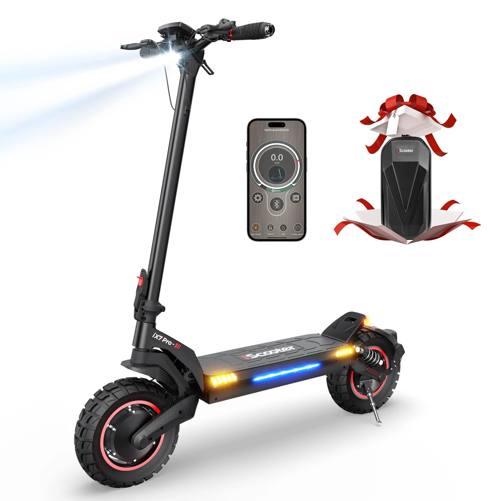 iScooter IX7Pro Electric Scooter 1000W Dual Motor 48V 17.5Ah Battery 10 Inch Off Road Tires For Adult Outdoor Riding Electric Scooter For All Terrain