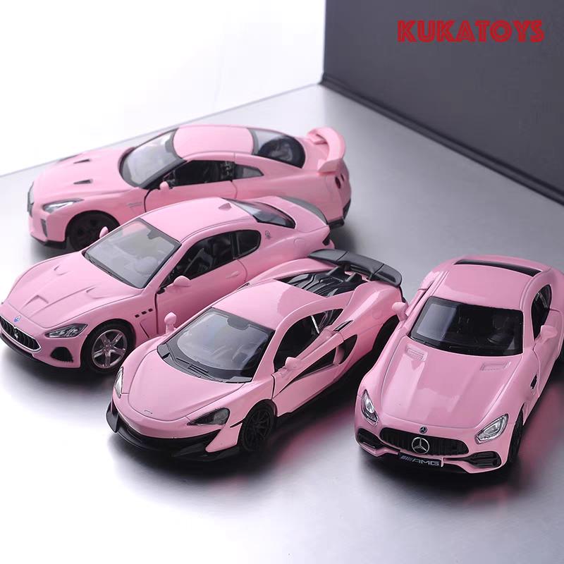 McLaren 600LT Supercar 5 Inch Metal Car Simulation Diecast & Toy Vehicles RMZ City 1:36 Alloy Model Pull Back Action