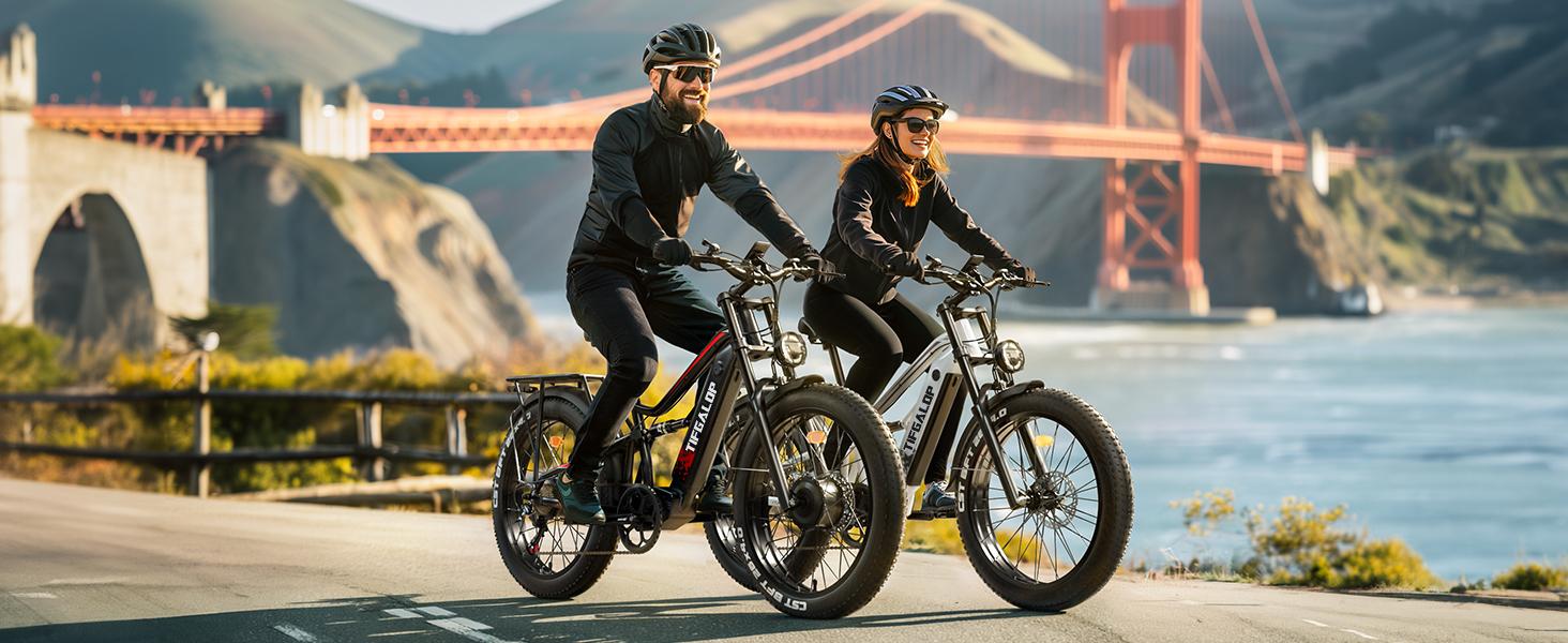 Tifgalop ES7 Electric Bike 26Inch 750W 52V19AH Full Suspension Mountain Bike